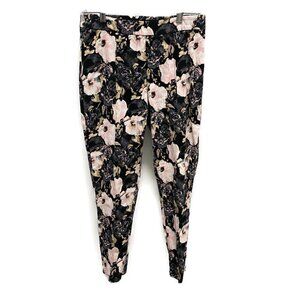 Isaac Mizrahi Live Black & Pink Floral Leggings